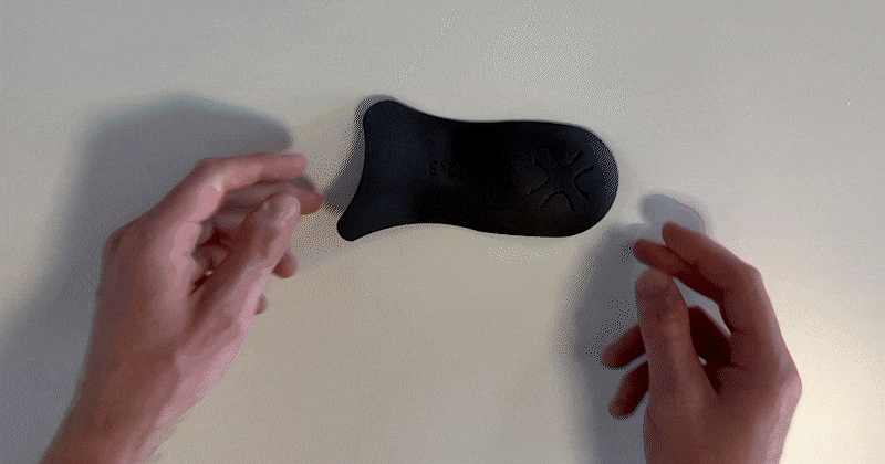 Using a shoe sole printed with SLS PA11.5 powder demonstrates its flexibility.