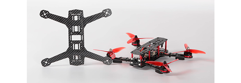 Drone made of carbon fibre sheets