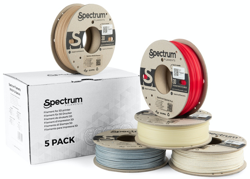 Das 5er-Pack PLA Specials-Filamente