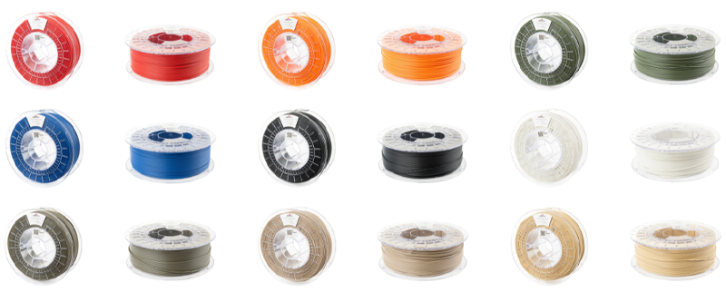 La gamme de couleurs PETG MATT