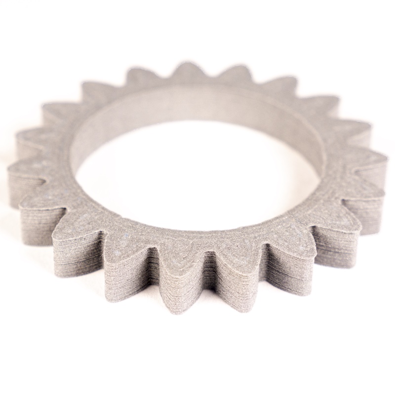 Gear made of 6061 aluminium without sintering
