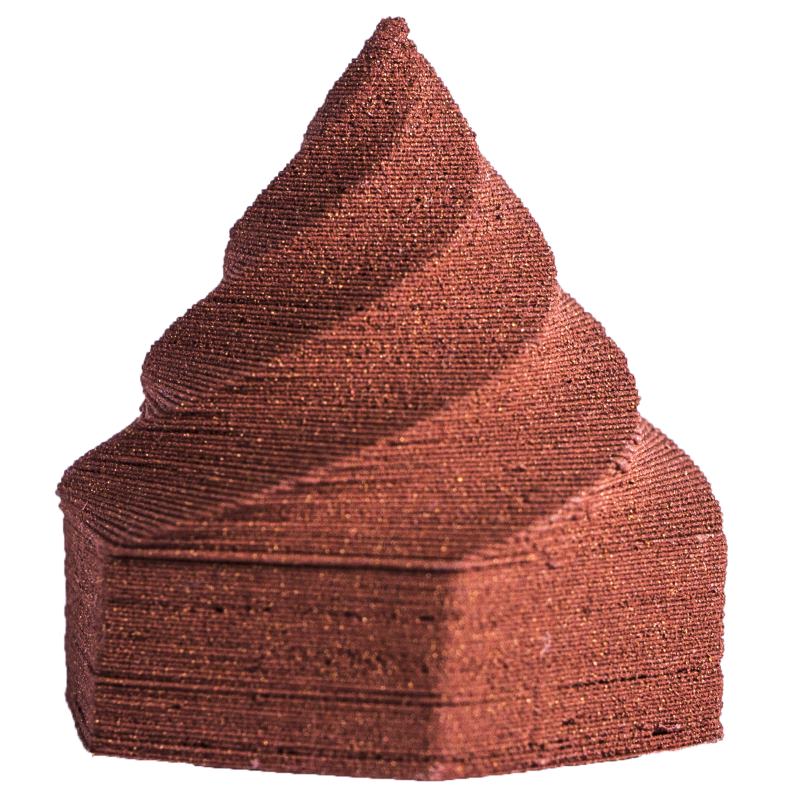 Cone feito com Filamet™ cobre não sinterizado