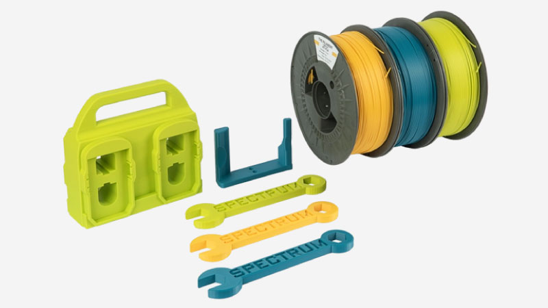 Das Hochtemperatur-HT-PLA-Filament ist in 13 matten Farben erhältlich. Quelle: Spectrum