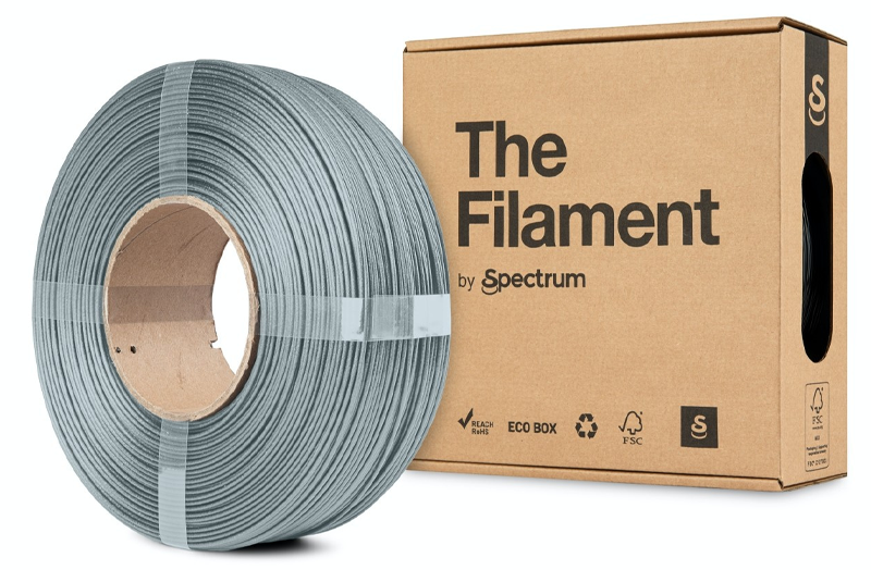 Das PLA CF Filament in Grau im Refill-Format