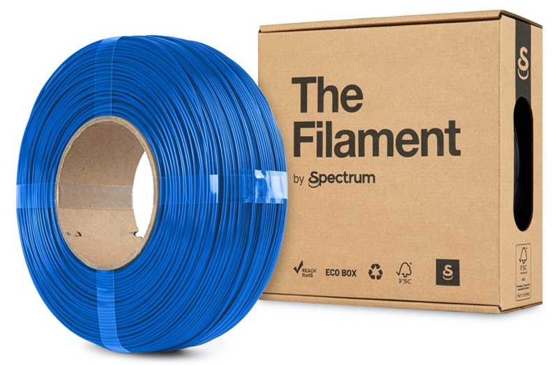 A refill of the PLA filament in Performance Blue