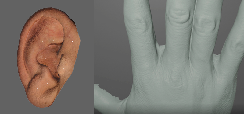 Level of detail achieved with the Calibry Mini 3D scanner