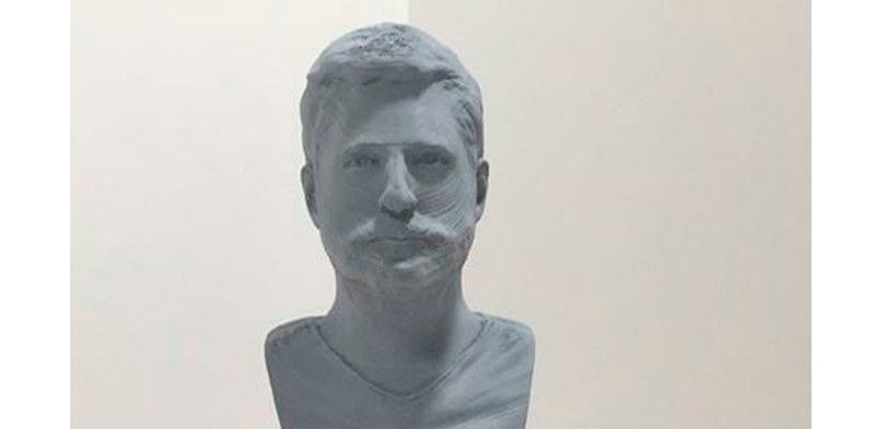 Figura impresa en 3D con Caementum