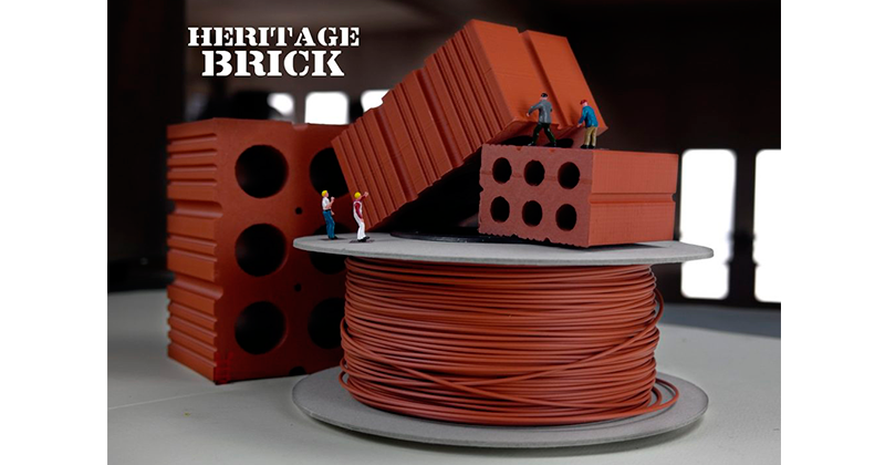 Figures imprimées avec Heritage Brick.