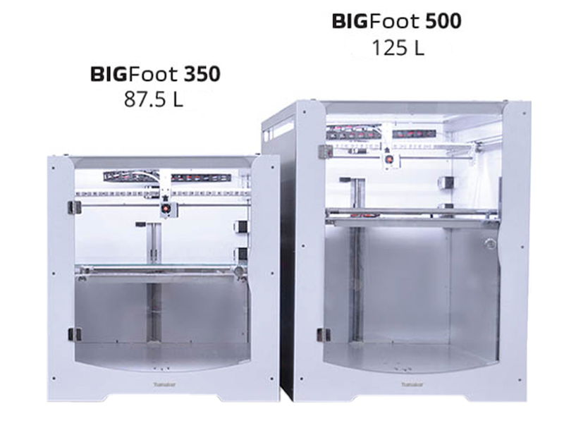 The size comparison of the Big Foot 350 and Big Foot 500 models