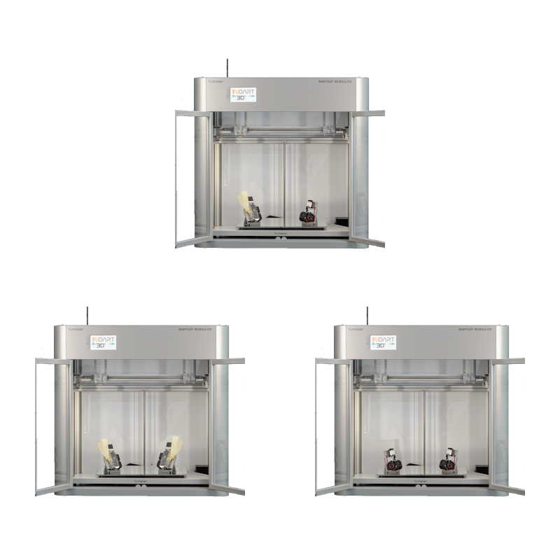 The Big Foot 500 Modular includes models with various extrusion systems