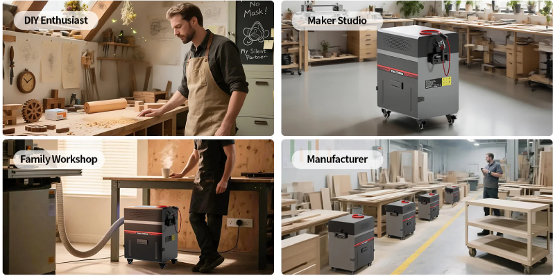 Il sistema di aspirazione M2 di TwoTrees è ideale sia per creatori indipendenti, officine che grandi aziende.