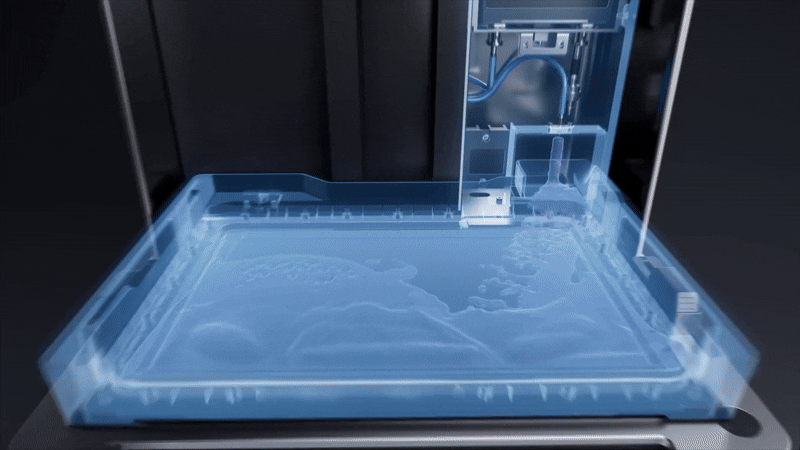 La UniFormation GK3 Ultra incorpora un sistema inteligente de calentamiento automático que mantiene la resina a la temperatura óptima de trabajo, garantizando impresiones más fiables y evitando los problemas provocados por entornos con bajas temperaturas.