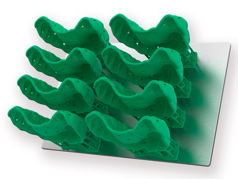 Modelos impressos em 3D com resina zDental Tray.