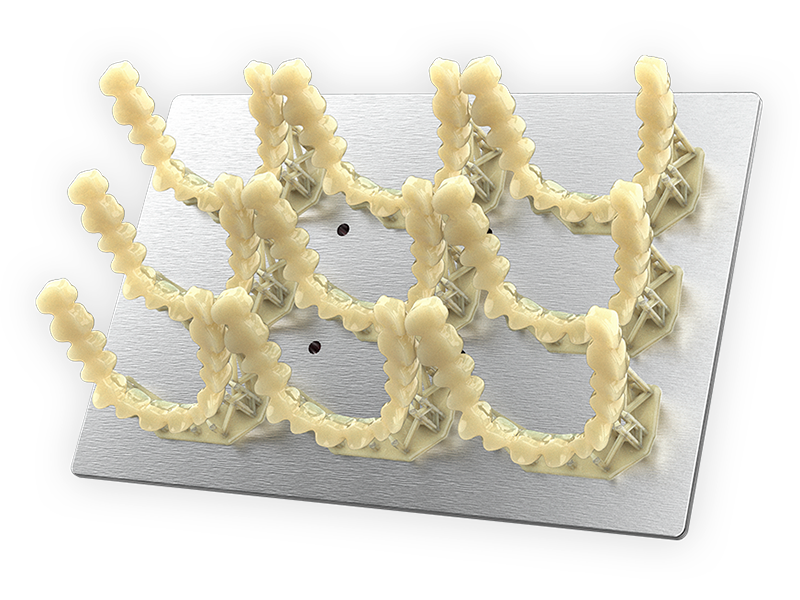 Modelle 3D-gedruckt mit dem zDental C&B Harz