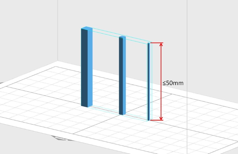 Maximum printing height in the same place