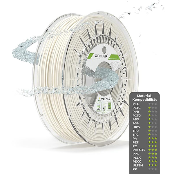 VXL 150 filament compatibility with other materials