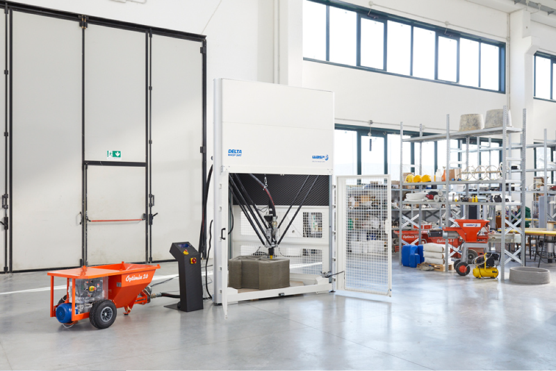 Der WASP 3MT CONCRETE Drucker verfügt über ein Neustartsystem, das den Druck beim letzten Punkt nach Stromausfall fortsetzt.