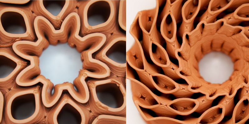 Mit dem 3D-Keramikdrucker WASP 40100 LDM gedruckte Objekte