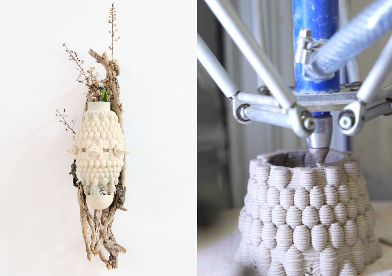 Insektenhotel-Skulpturen.