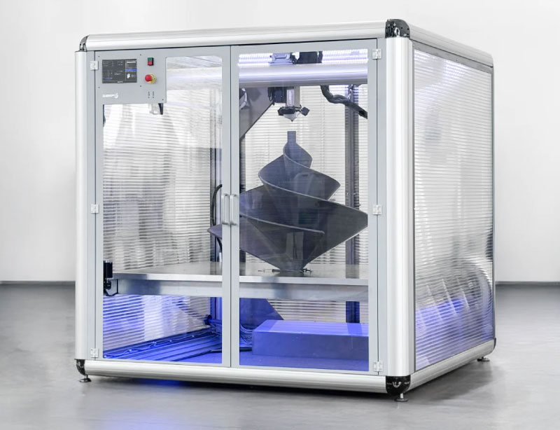 Das Design des CUBO HDP gewährleistet thermische Stabilität beim Drucken mit Pellets