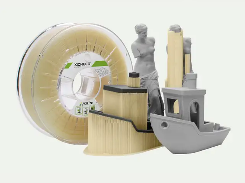 3D-gedruckte Teile mit VXL 70 als unterstützendes Filament