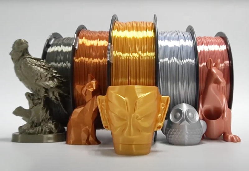 Les couleurs métalliques du filament eSilk-PLA