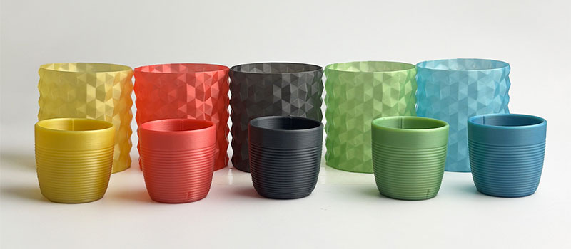 3D printed parts in the NonOilen color range