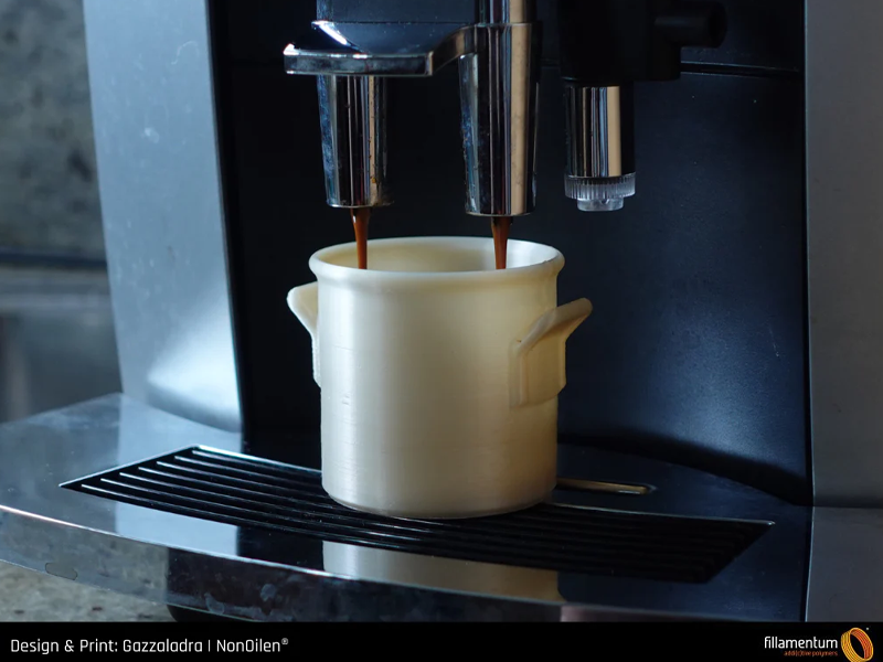 A cup 3D printed with NonOilen