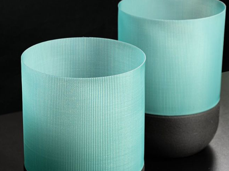 Decorative vases 3D printed with the Portcurno filament
