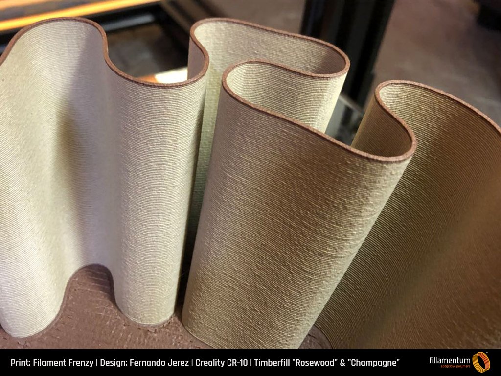 Texturas y acabados madera conquista la impresión 3D
