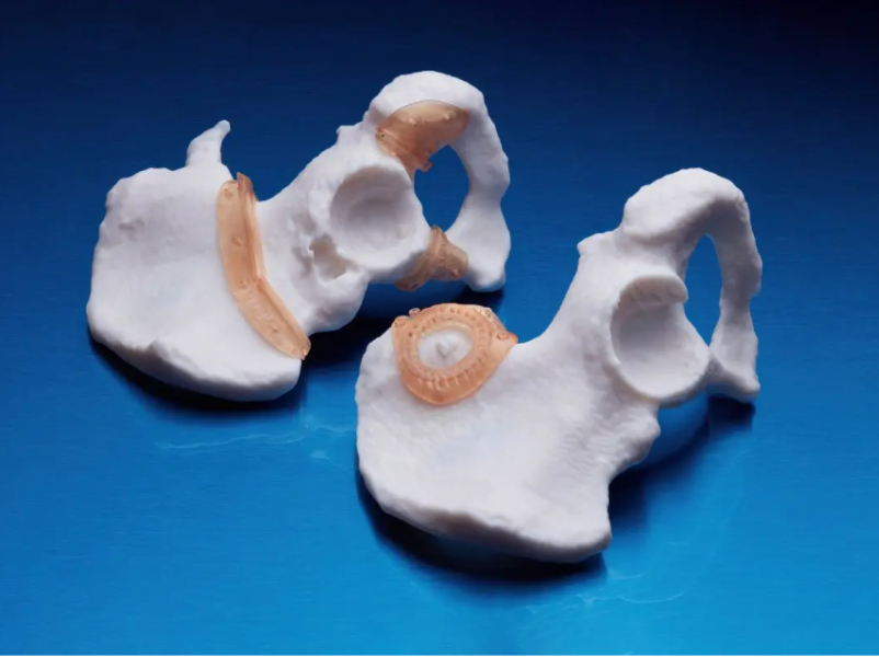 Bone models and tools 3D printed with the BioMed White and Black resin