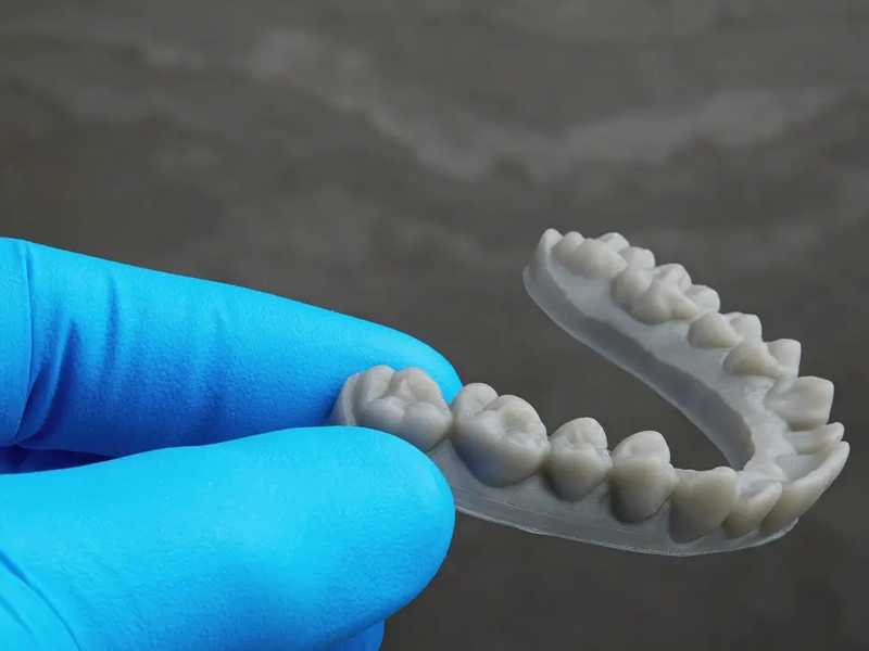 A dental model printed with the Fast Model resin