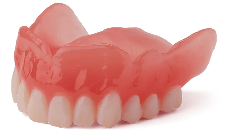 Una protesi realistica stampata in 3D con le resine Premium Teeth e Denture Base