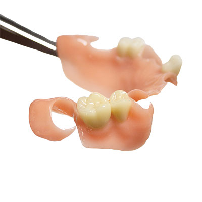 Prothese aus Dental Denture Base Soft Harz für medizinische Anwendung