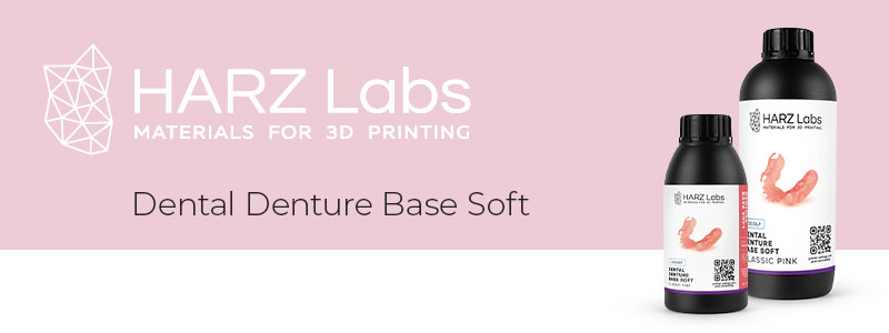 3D-Druck-Harz für Zahnersatz, Dental Denture Base Soft von Harz Labs.