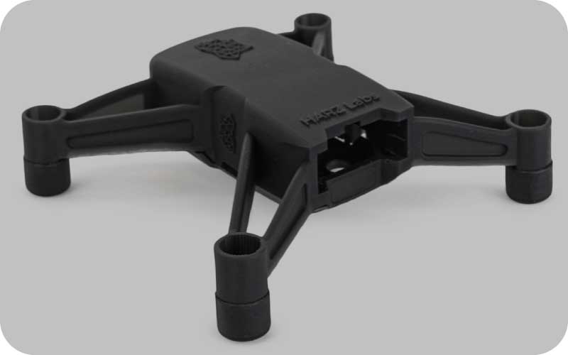 Structure de drone imprimée avec la résine Industrial ABS V2. Source : HARZ Labs