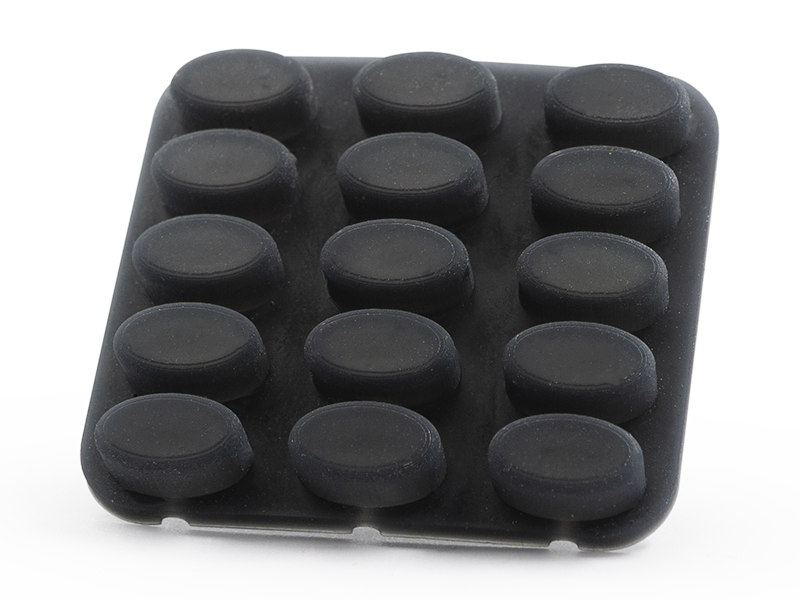 Tray 3D printed with the Industrial Silicone-like Black resin