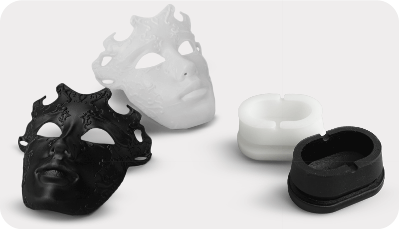 Pièces imprimées avec la résine Industrial Tough. Source: Harz Labs