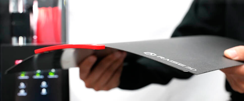 Raise3D Pro3 flexible printing surface.
