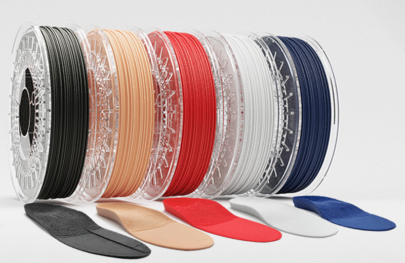 The available colors of the Filaflex 95 Foamy filament