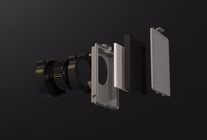 Un air plus propre pour une impression 3D plus sûre grâce au filtre HEPA H13 et au charbon actif, qui contribuent à réduire les poussières et les COV.