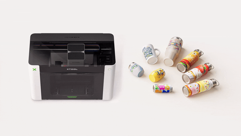 Rotary printing supports more than 90% of cups and mugs, while the 1:1 scale 3D preview makes it easy to accurately check the design placement before printing.