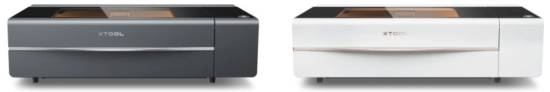 La cortadora láser C02 de xTool, la P2S, está disponible en el blanco o negro.