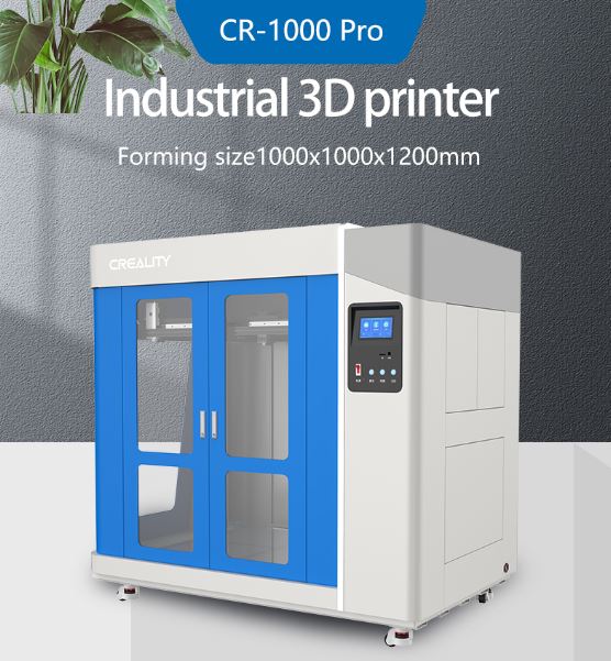 La Creality CR-1000 Pro si distingue per il suo impressionante volume di costruzione di 1000 mm x 1000 mm x 1200 mm