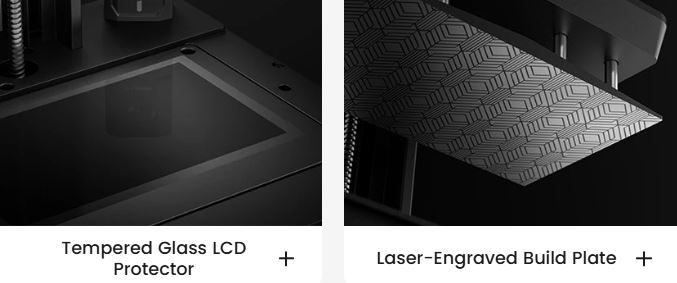 La Mars 5 Ultra dispose d'une conception durable et robuste avec une protection en verre trempé pour l'écran LCD.