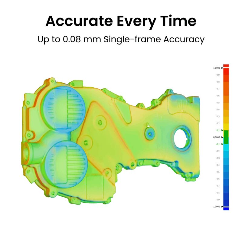 The POP 3 Plus offers a resolution of 20 microns and a precision of 0.08 mm