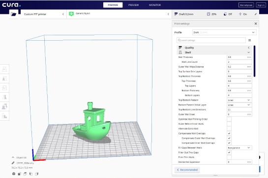 How to create a 3D printing profile